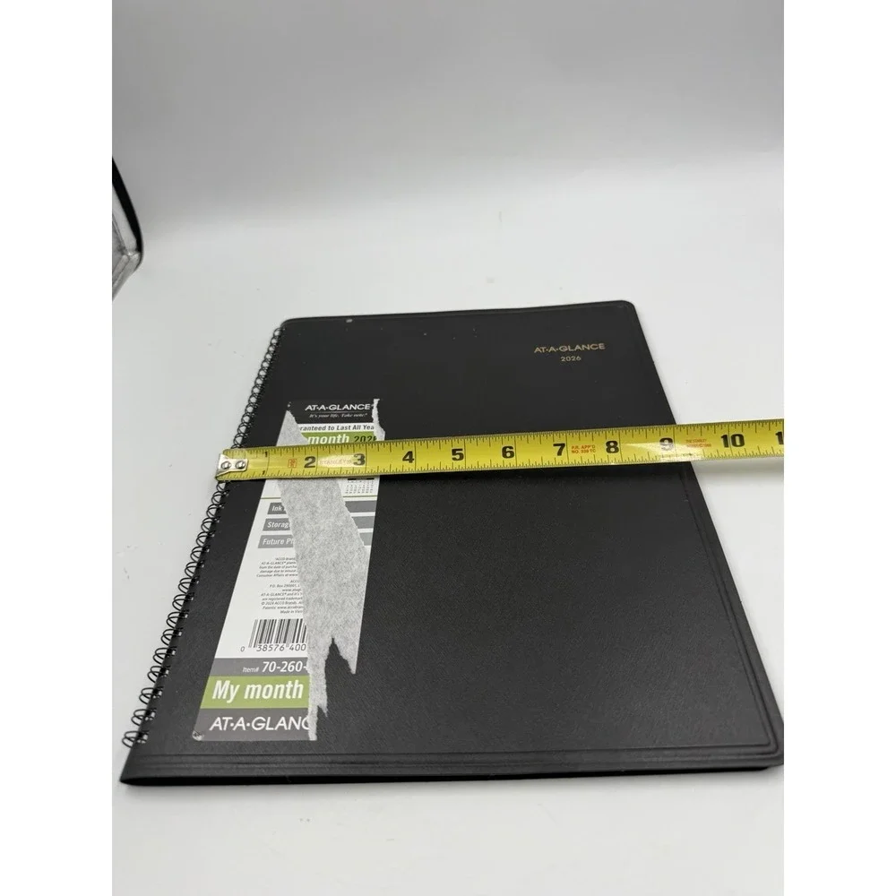 At-A-Glance 2026 Calendar Planner Monthly Black New Year 70-260G-05 Recycled